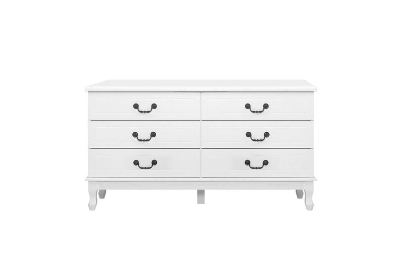 Chest of Drawers Dresser Table Lowboy Storage Cabinet White KUBI Bedroom