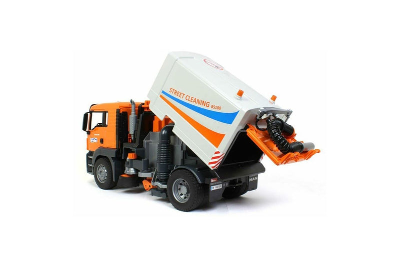 Bruder BS100 1:16 TGS Street Sweeper Cleaning Truck Kids Pretend Play Toy 4y+