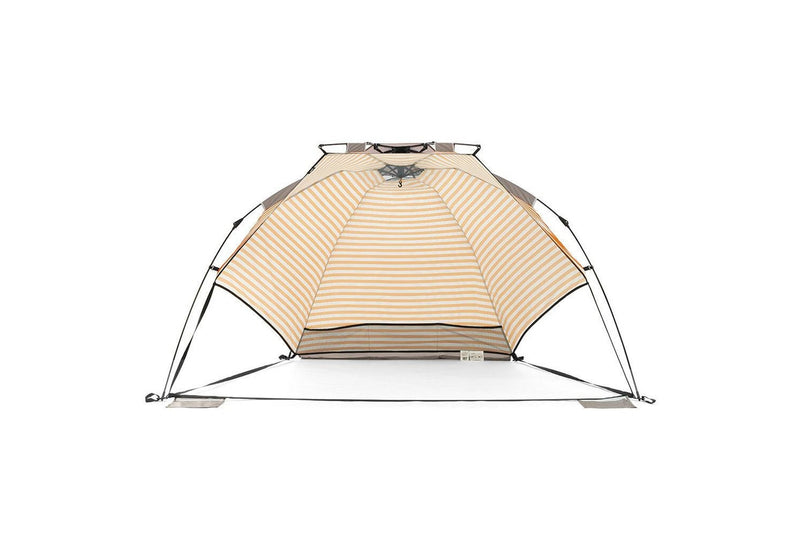 Life! Airlie 240x120cm Beach Outdoor UV Sun Canopy Tent Shelter GRY ORAG Stripe