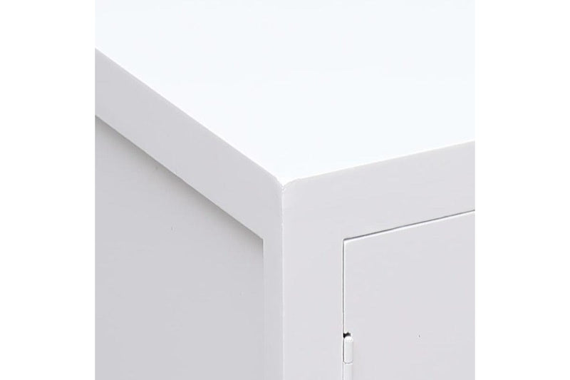 Bedside Cabinet White 38X28x52 Cm Paulownia Wood Bedside Tables