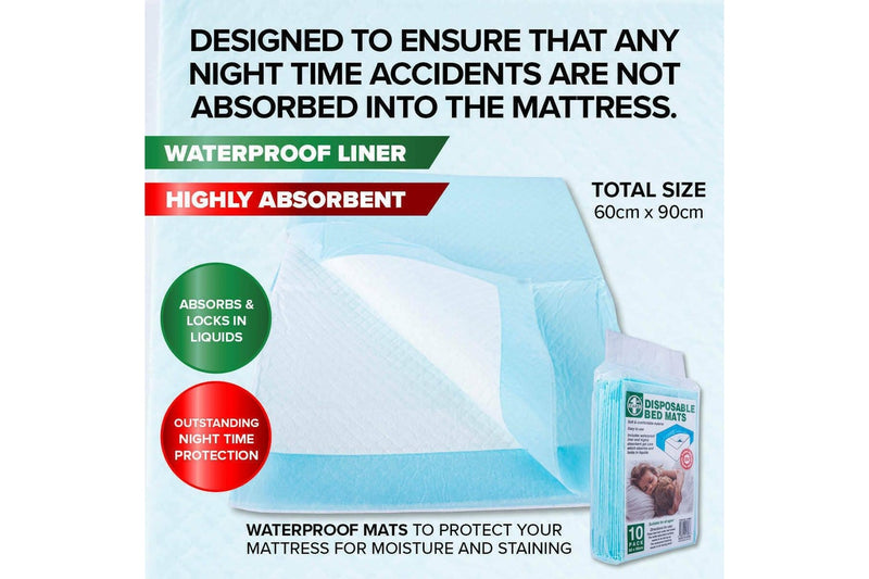 Ozstock 10Pk Waterproof Mattress Protect Disposable Mat Kids Child Toilet Training 60x90cm
