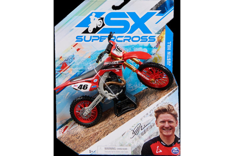 Spin Master Supercross 1:10 Diecast Motorcycle Racer Bike Kids Toy Assort 5+