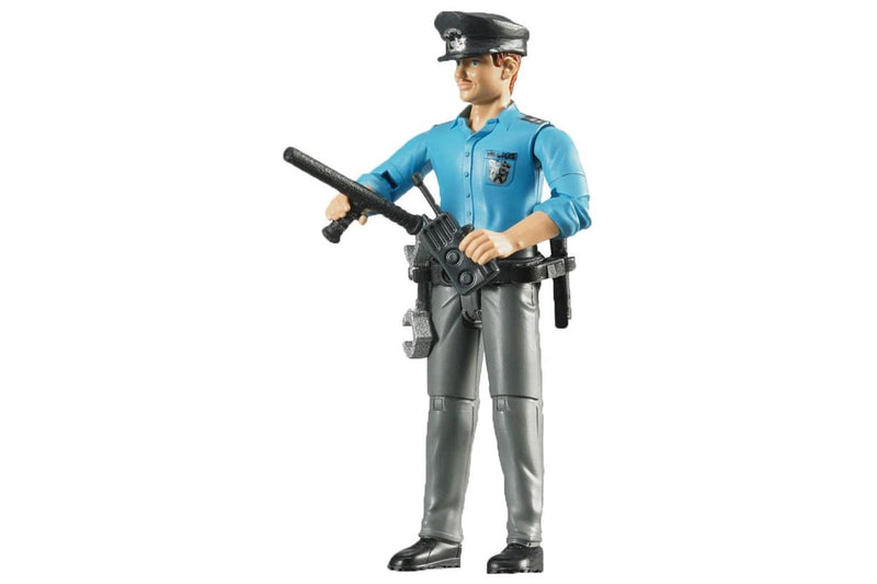 Bruder 1:16 Wrangler Rubicon Police Jeep w Officer Figurine Kids Pretend Toys 4+