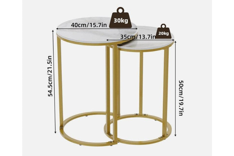 Deva Gold Nested Side Table Set