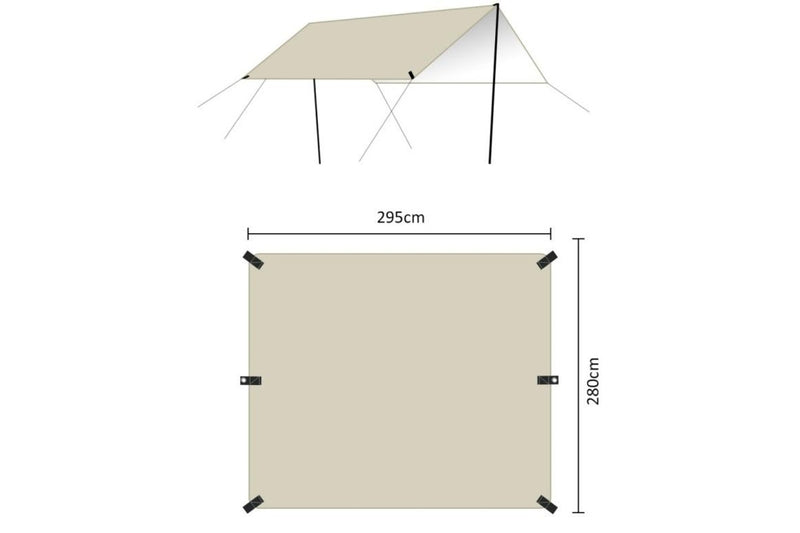 HYPERANGER UPF50 Outdoor Silver Coated Canopy Tent