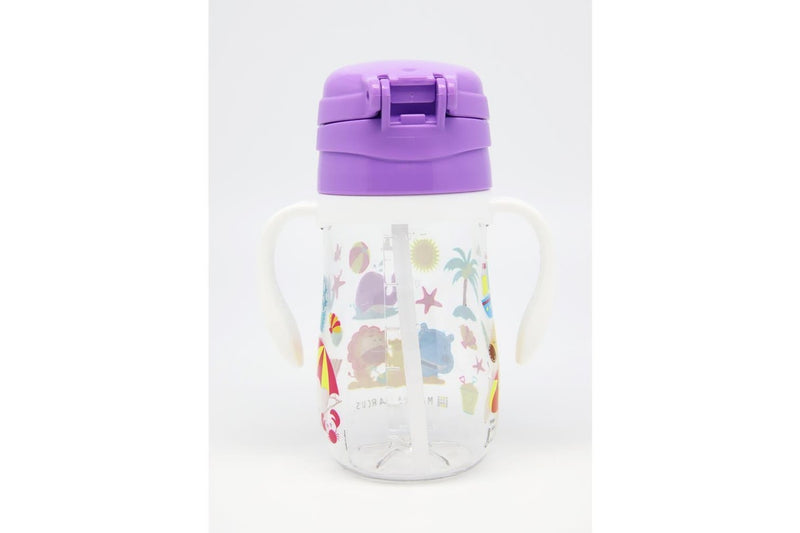 Marcus & Marcus Children Toddler Straw Drink Bottle Willo Whale Lilac 12m+