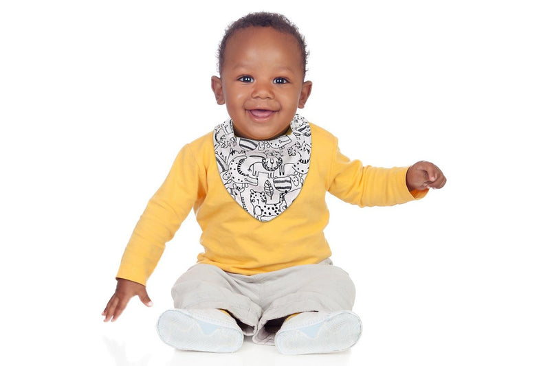 8pc The Peanutshell Cotton Bandana Feeding Baby Infant Adjustable Bib Set GRY