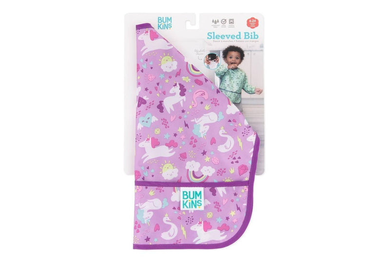 Bumkins: Waterproof Sleeved Bib - Unicorns