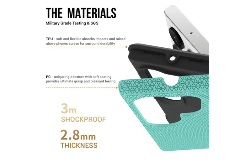 For Samsung Galaxy S24 Ultra SupRShield Triangle Shockproof Case Heavy Duty Rugged Bumper Anti Knock Phone Back Cover (Navy Blue)