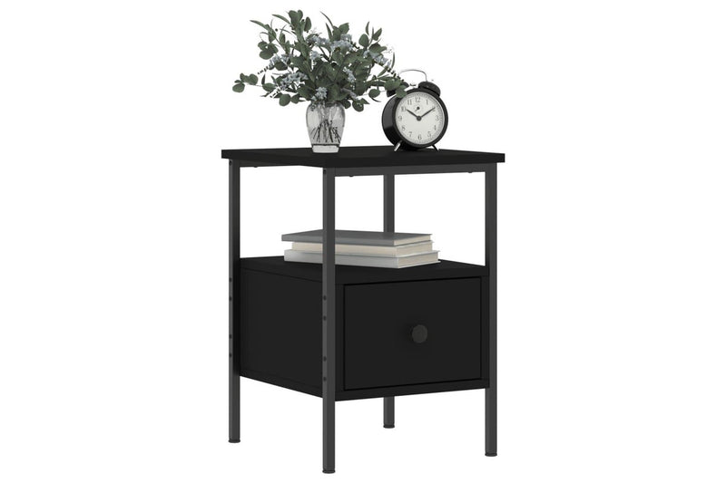 Bedside Cabinet Black 34x36x50 cm Engineered Wood vidaXL