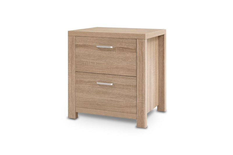 Artiss Bedside Table 2 Drawers - MAXI Pine