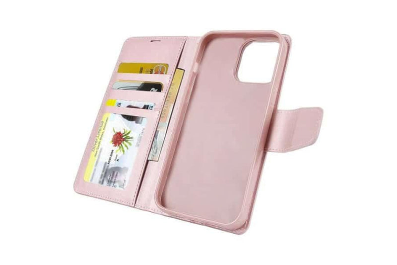 For Oppo A58 4G Case, Hanman Wallet Leather Flip Magnetic Stand Case Cover (Rose Gold)