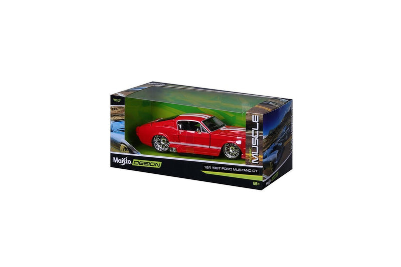 Maisto 1:24 Design Classic Muscle 1967 Ford Mustang GT Kids Model Car Toy 8y+