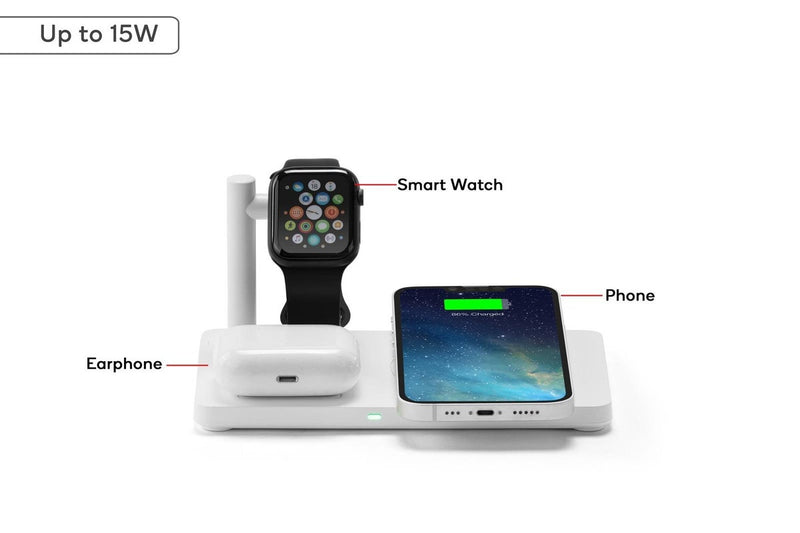 Kogan 15W 3-in-1 Wireless Charger (MFI Certified)