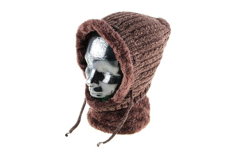 Neck Warmer & Face Mask Adults Ultra Heat Retention Ski Thermal Lined - Grey