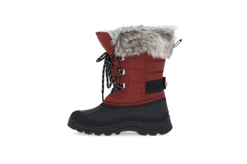 Trespass Unisex Kids Lanche Faux Fur Snow Boots (Merlot) (10 UK Child)