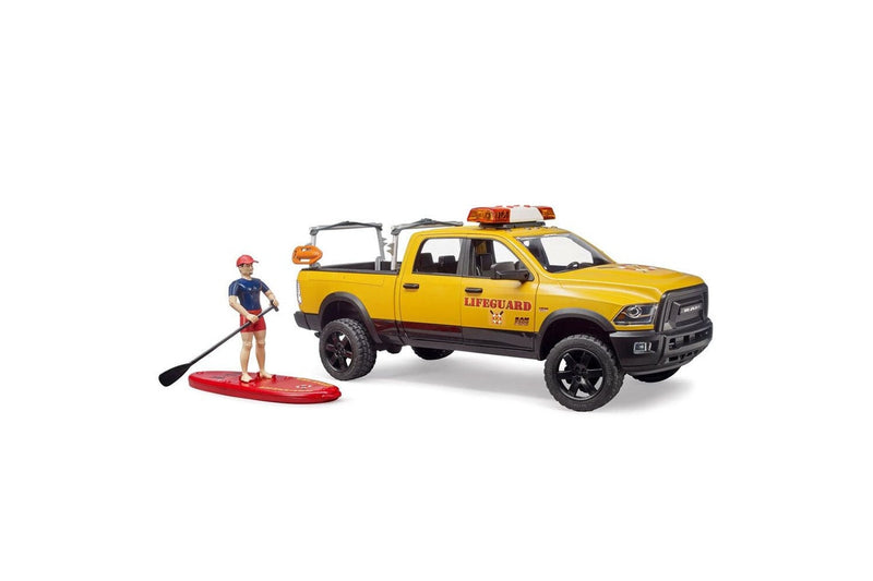 Bruder 1:16 RAM 2500 Wagon Life Guard 39cm Car w Figure Accessories 4y+ Kids Toy