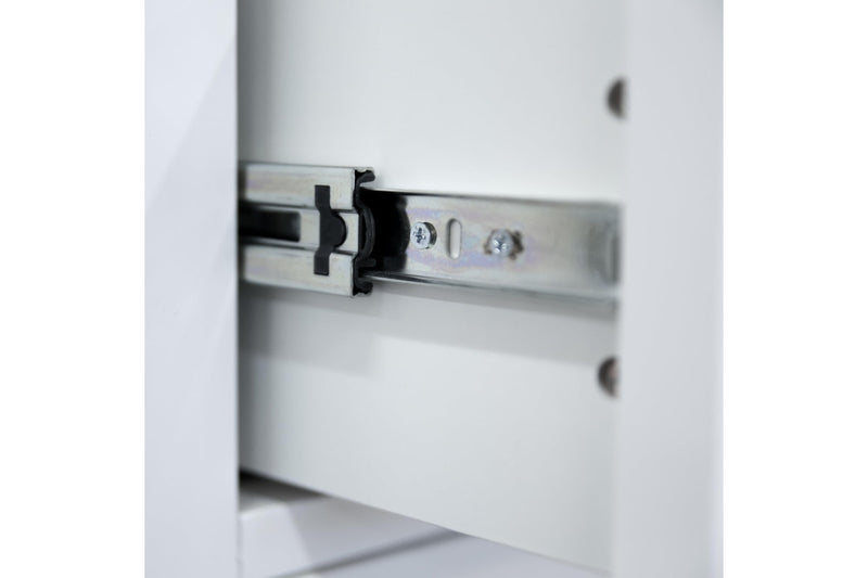 Celosia Bedside Table Set Of 2Pcs 3 Drawers Storage Cabinet Nightstand White Bedside Tables