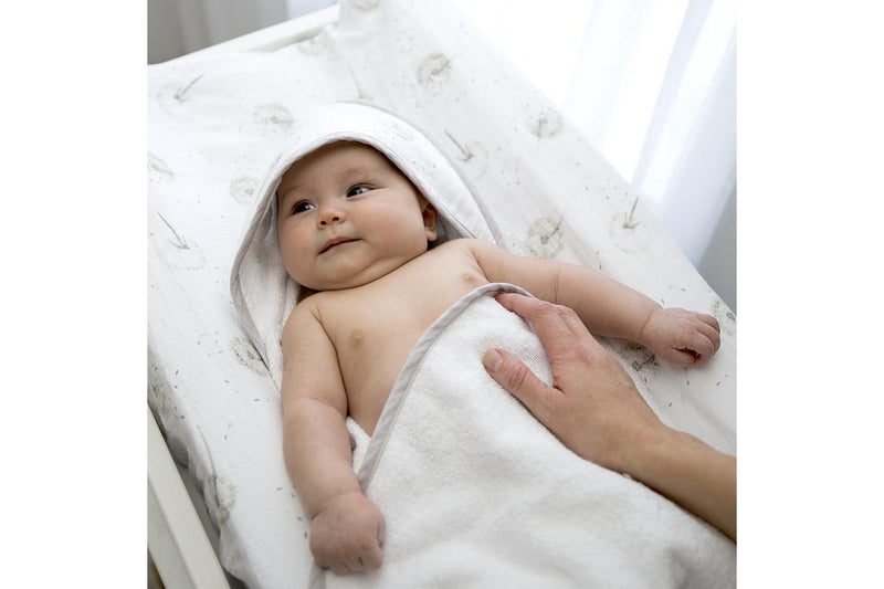 Living Textiles Organic Cotton Muslin Newborn Baby Change Pad Cover Dandelion