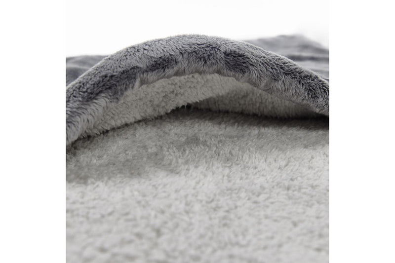 Homedics Indoor Soft Heated Winter Foot Warming Pouch Relaxing Comfort Set Grey