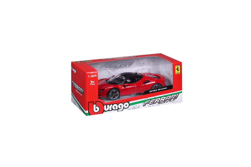 Maisto Race & Play 1:24 Ferrari SF 90 Stradale Hybrid Model Car Kids Toy 3y+