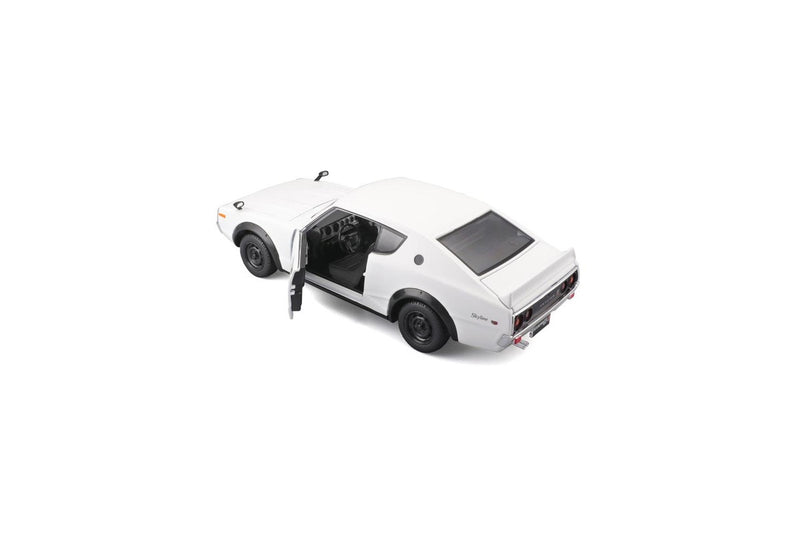 Maisto 1973 Nissan Skyline 2000 GT-R Diecast Display Model 1:24 Scale Toy WHT 3+