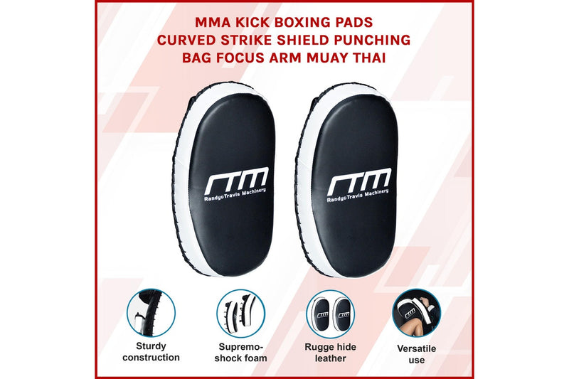 MMA Kick Boxing Pads Curved Strike Shield Punching Bag Focus Arm Muay Thai