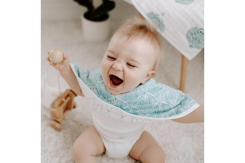 Aden + Anais: Classic Burpy Bib Set - Paisley Teal (2 Pack)
