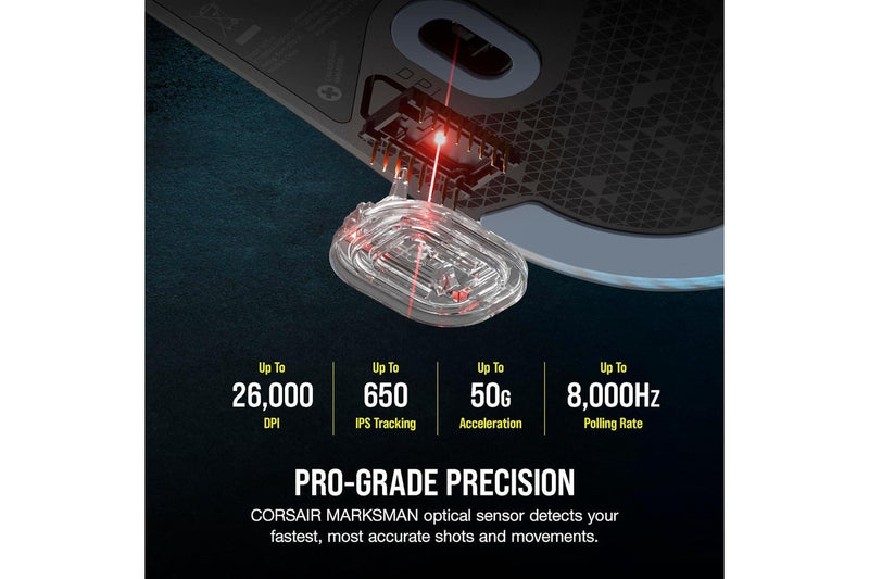 Corsair M75 Wired RGB Lightweight Gaming Mouse (Black)