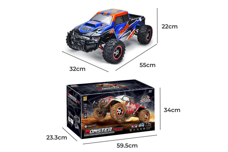 Centra RC Car 1:8 4WD Off-Road Racing Brushed Motor 2.4GHz Remote Control Blue