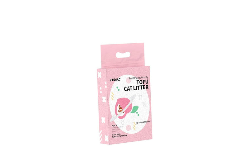 2x Zodiac 7L 2.5kg Fruity Tofu Soy Pulp Pet Cat Litter Absorbent Clumping Peach