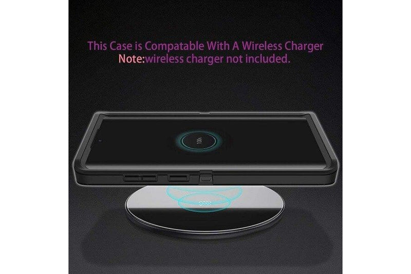 For Samsung Galaxy Note 10+ /Note 10 Plus Case, Drop Resistant Defender Tradies Heavy Duty Rugged Shockproof Cover (Black)