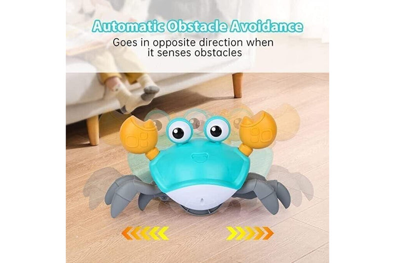 Crawling Crab Toys with LED Light Up for Kids Interactive Musical Toy USB