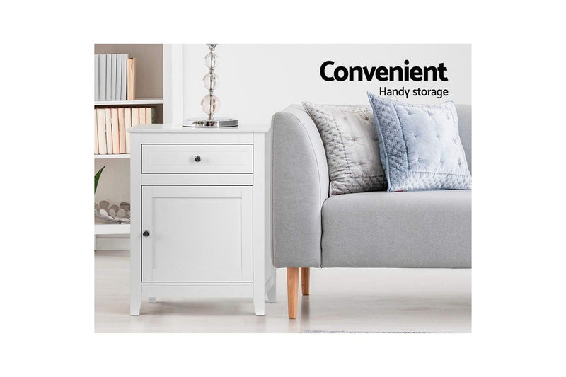 Artiss Bedside Tables Side Table Drawers Nightstand White