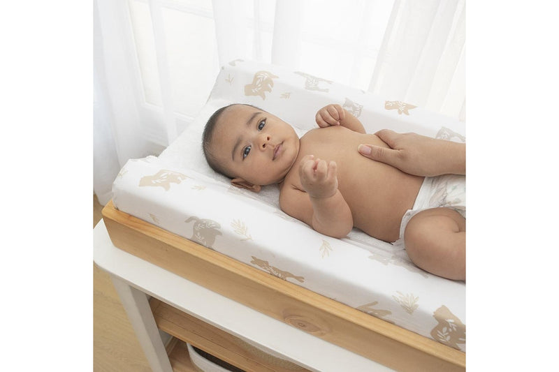 Lolli Living Cotton Nusery Nappy Towelling Change Pad Cover Bosco Bear 53x80cm
