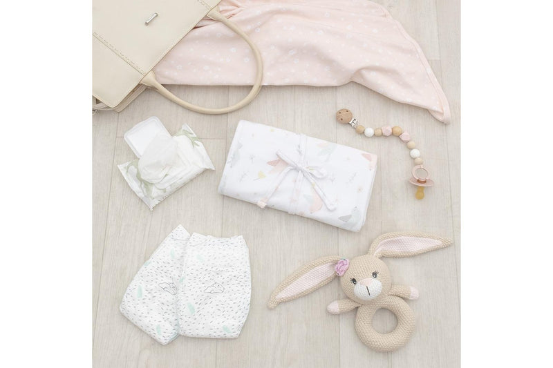 Living Textiles Baby Cotton Waterproof On The Go Travel Change Mat Ava Birds