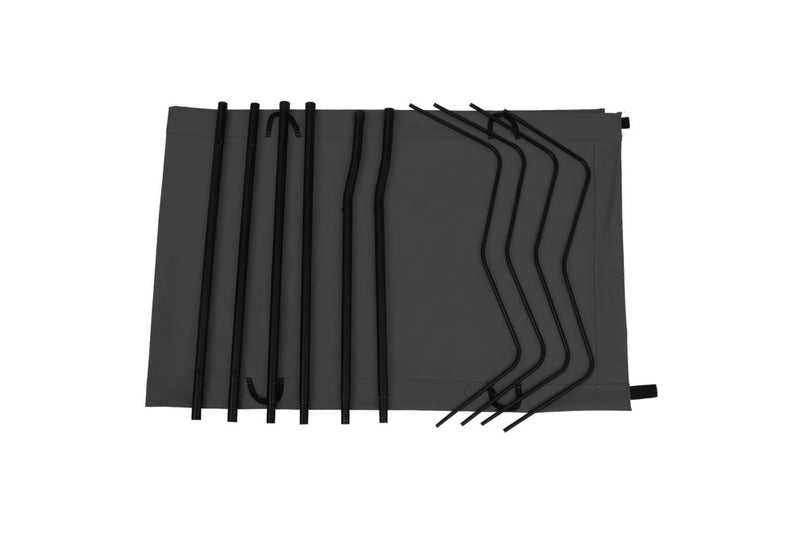 Camping Bed 180x60x19 cm Oxford Fabric and Steel Black vidaXL