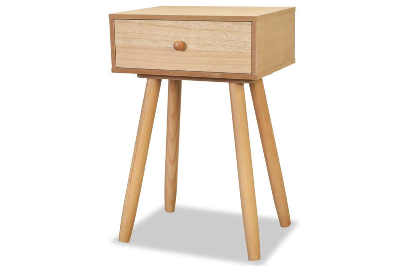 2 Pcs Solid Pinewood 40X30x61 Cm Brown Bedside Tables