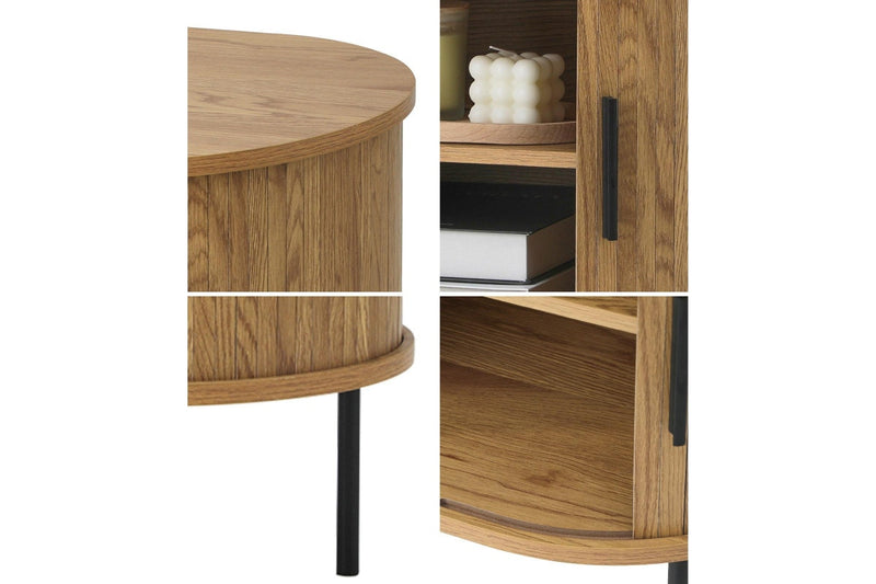Oikiture Bedside Table Side End Tables