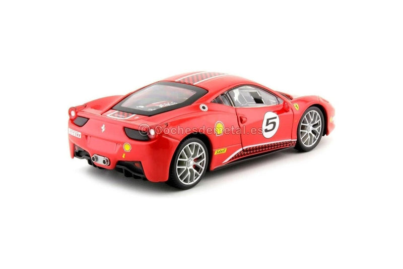 Bburago 1:24 Ferrari 458 Challenge No.5 Diecast Display Model Racing Car 3+