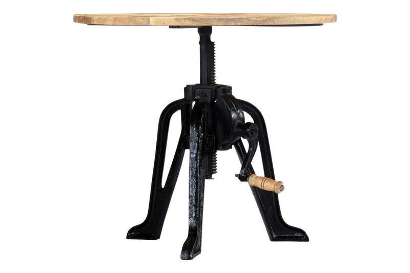 Side Table 60x(46-63) cm Solid Mango Wood and Cast Iron vidaXL