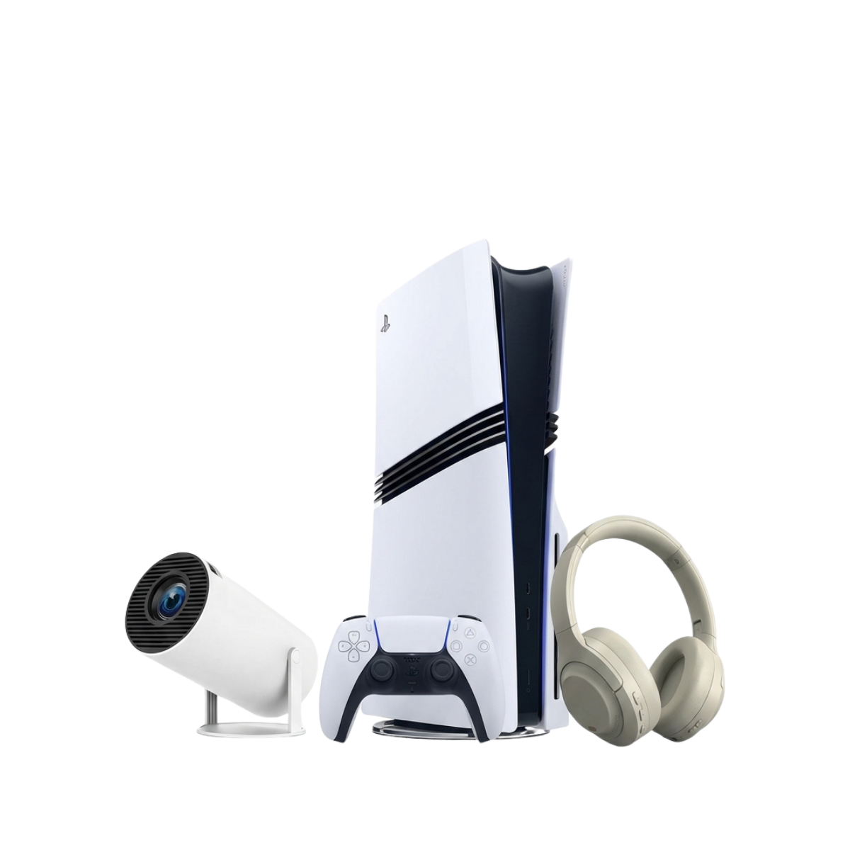 PlayStation 5 (Refurbished) + Projector + Gaming Headphones