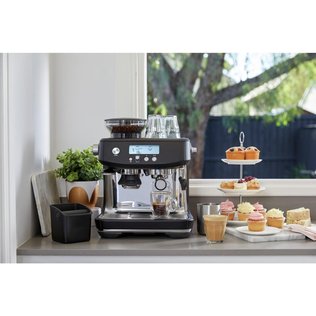 Breville the Barista Pro Coffee Machine (Black Truffle) — view 2