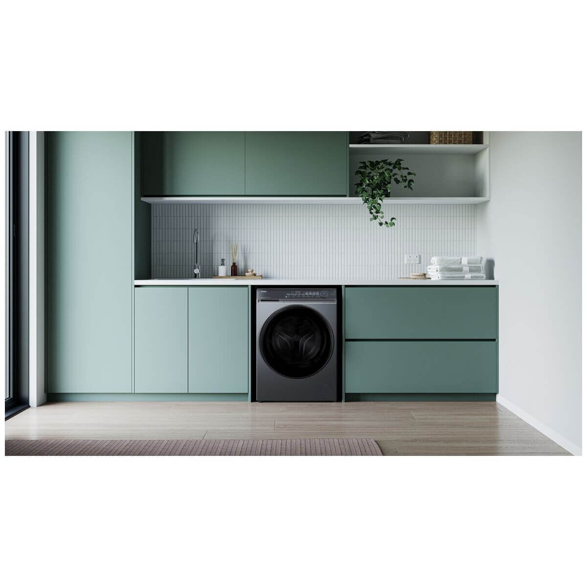 Haier 9.5KG Front Load Washing Machine Dark HWFS95NB1