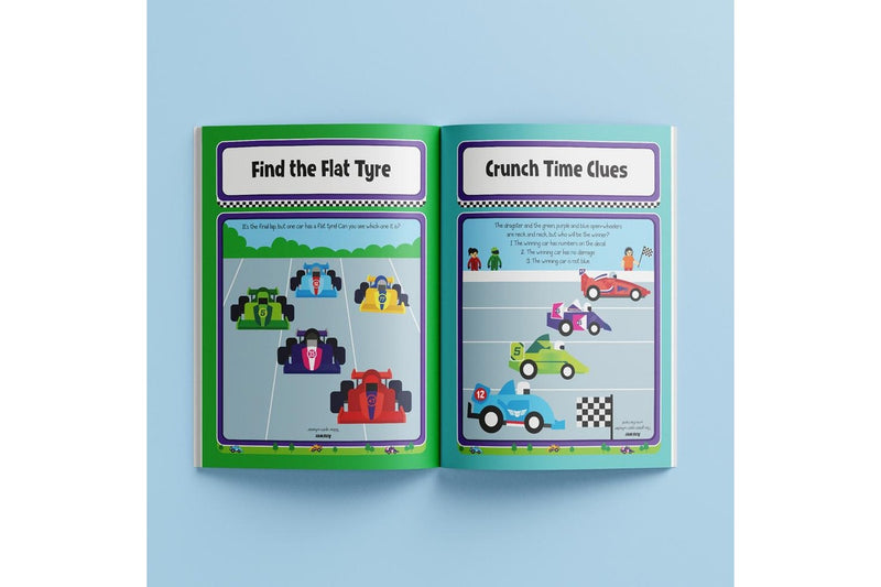 28pc WonderFull Pull-Back & Go Kit Racing Cars Floor Puzzle Book Kids Play Toy