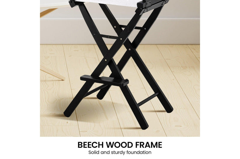 Sarantino Tall Directors Chair - White