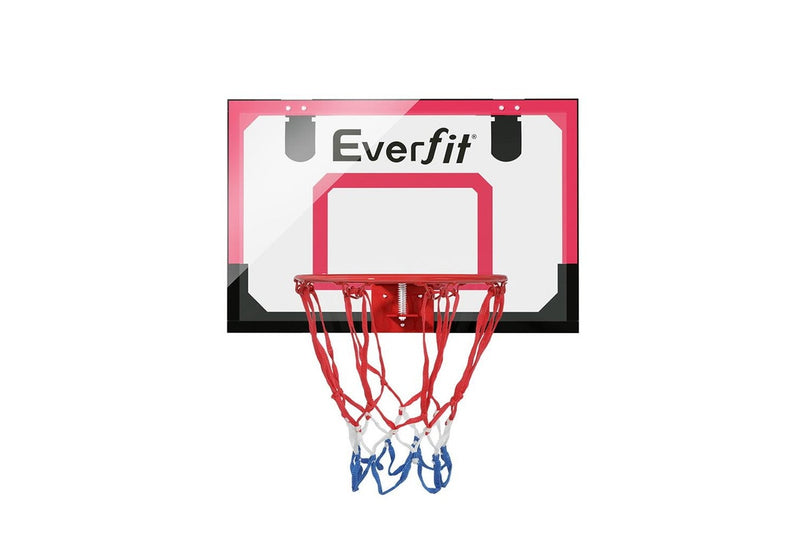 Everfit 23" Mini Basketball Hoop Backboard Door Wall Mounted Sports Kids Red