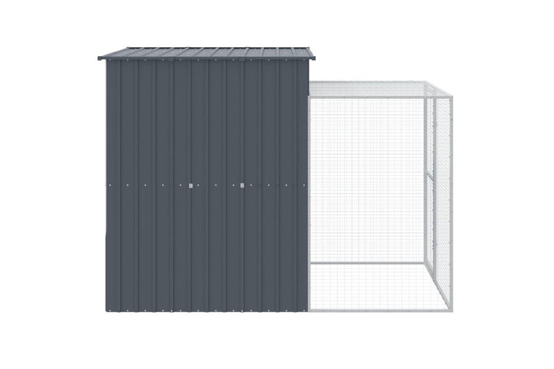 Chicken Cage with Run Anthracite 165x251x181 cm Galvanised Steel vidaXL