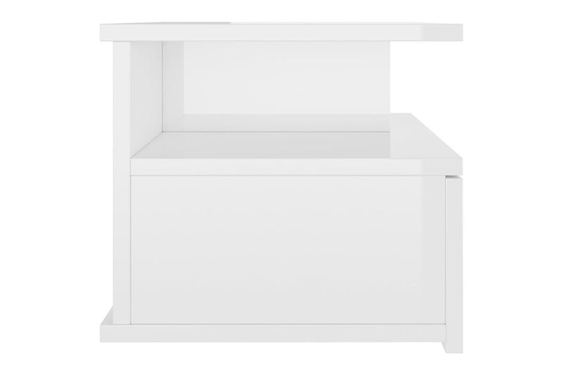 Floating Nightstands 2 Pcs High Gloss White 40X31x27 Cm Engineered Wood Bedside Tables