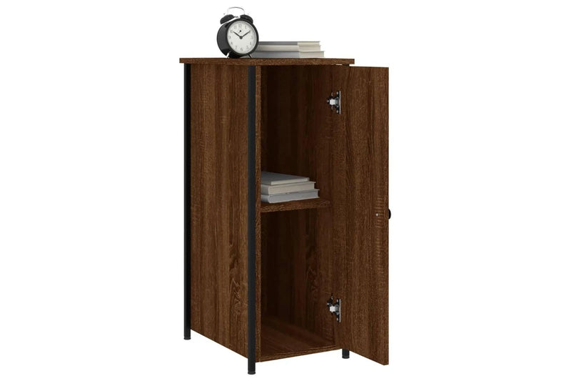 Bedside Cabinet Brown Oak 32x42x80 cm Engineered Wood vidaXL